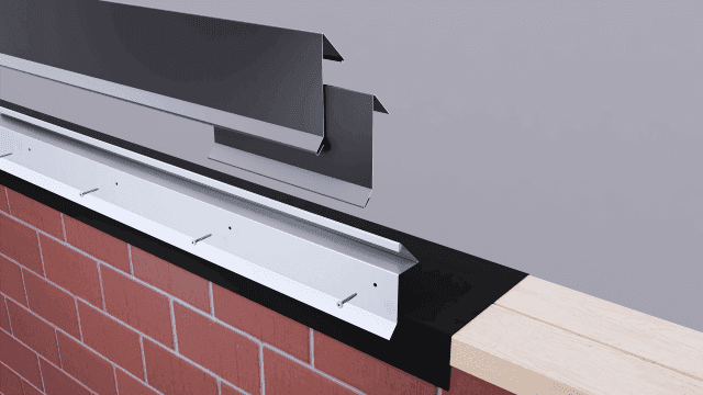 Englert PermaEdge metal flashing installed on roof perimeter