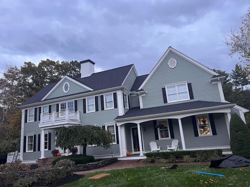 Completed roof replacement in Arlington, MA
