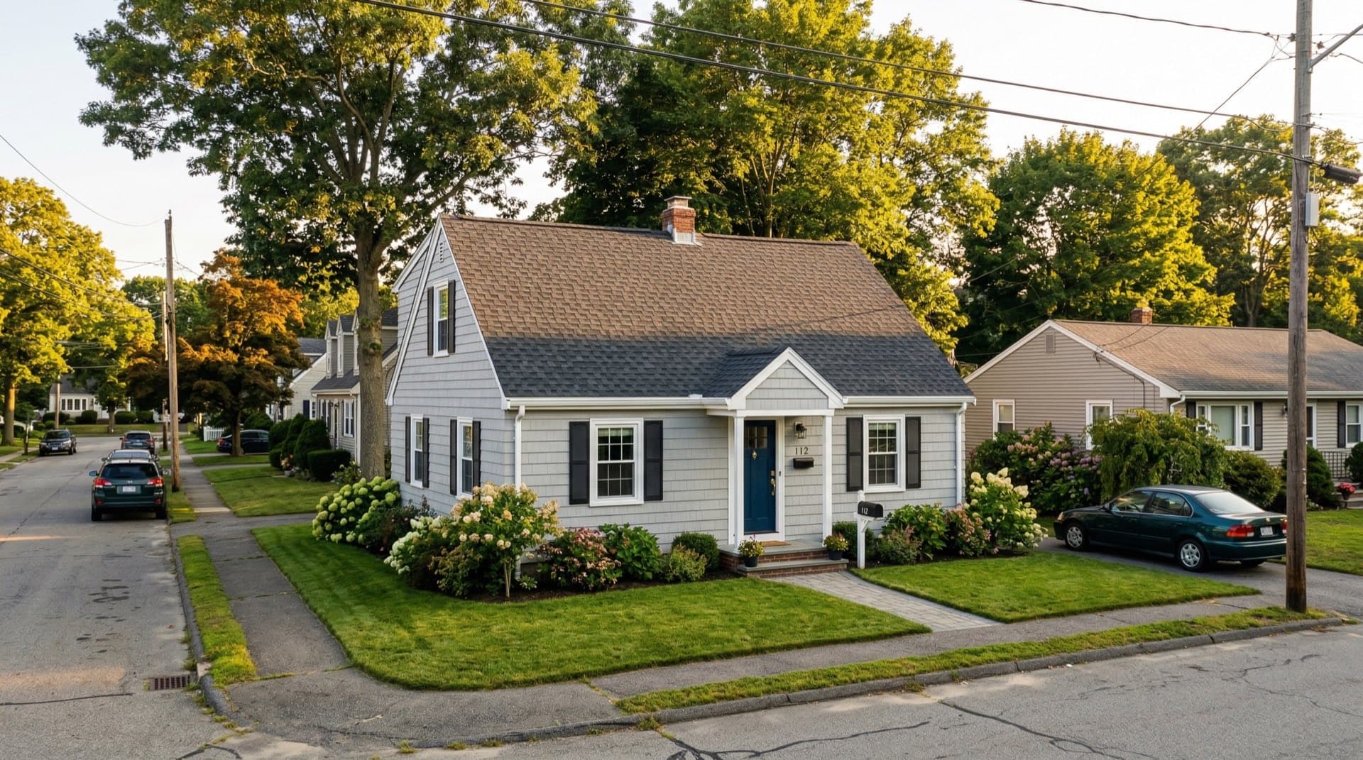 Residential roof replacement on a Cape Cod home in Brockton, Massachusetts