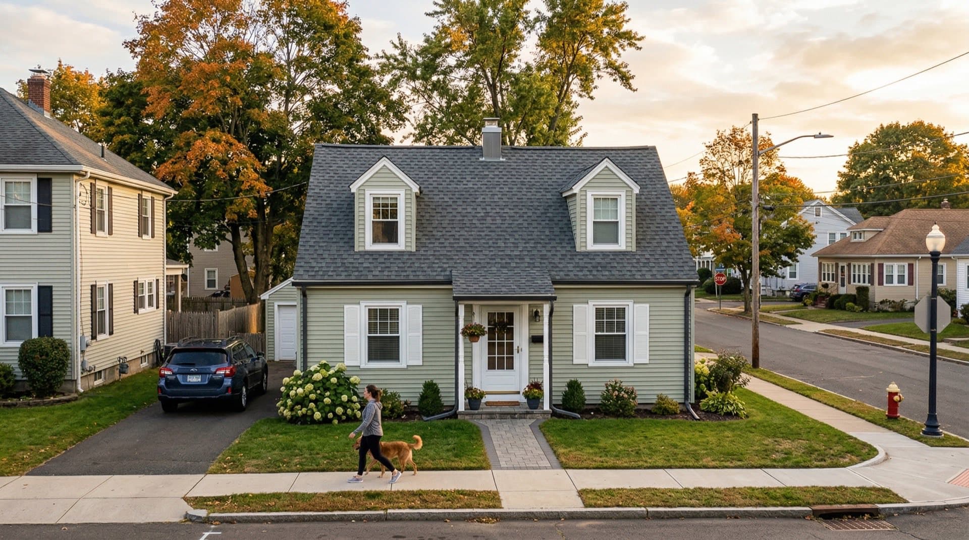 Residential roof replacement on a Cape Cod home in New Britain, Connecticut