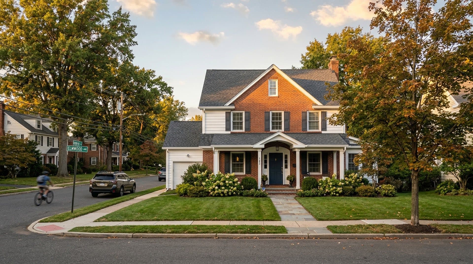 Residential roof replacement on a Colonial home in Woodbridge Township, New Jersey