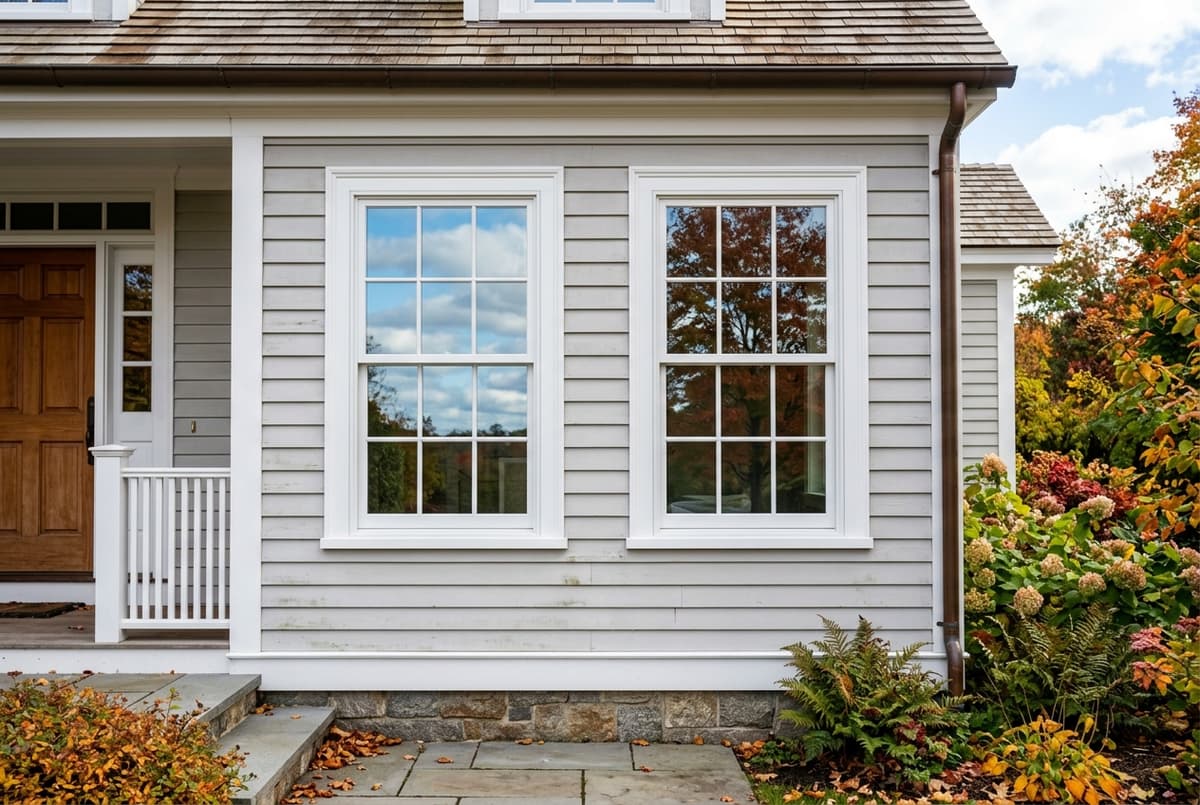 New window installation on a New England home