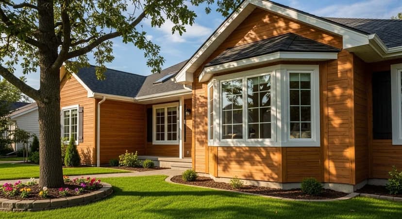 Composite siding with a modern polished finish