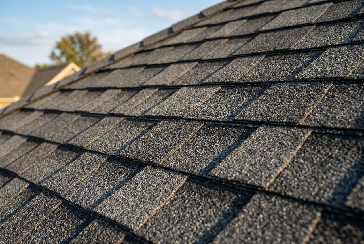 New architectural shingle detail showing quality and texture