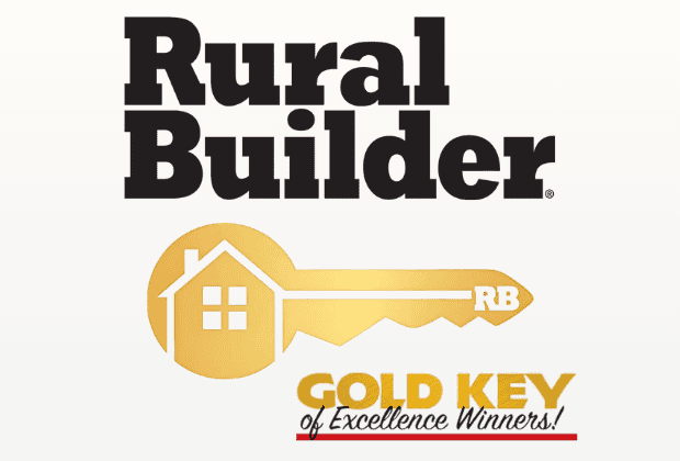 Gold key of excellence awarded by Rural Builder